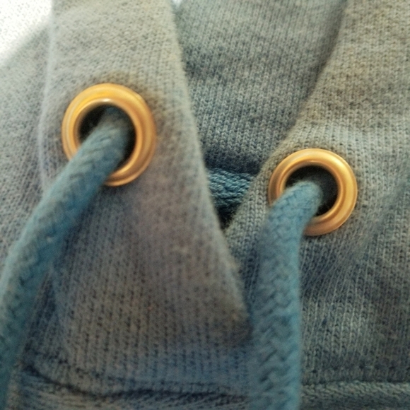 {L} Champion Reverse Weave Blue Drawstring Hoodie - Picture 6 of 9